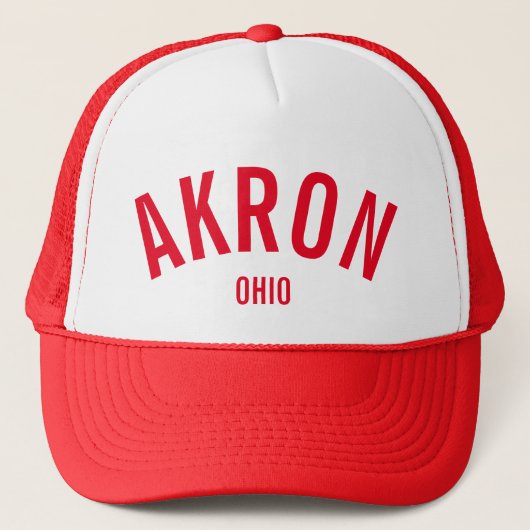 Akron, Ohio Trucker Hat Trucker Pet (Voorkant)