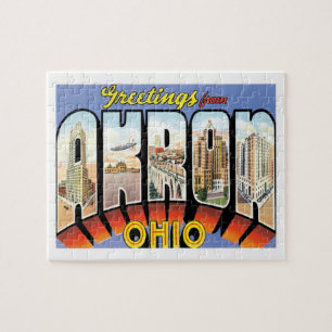 Akron Ohio Vintage Travel Legpuzzel