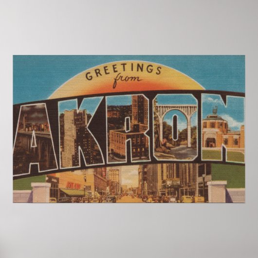 Akron, OhioLarge Letter ScenesAkron, OH 2 Poster (Voorkant)
