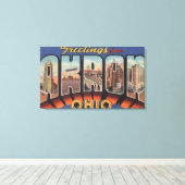 Akron, OhioLarge Letter ScenesAkron, OH Canvas Afdruk (Insitu (Houten vloer))