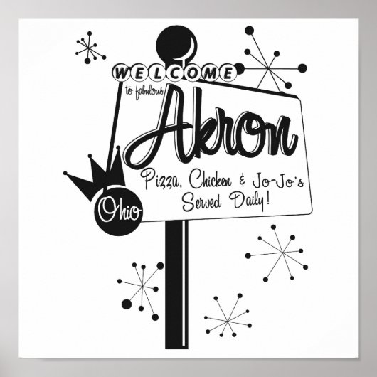 Akron - Pizza, Chicken en JoJo's Poster (Voorkant)