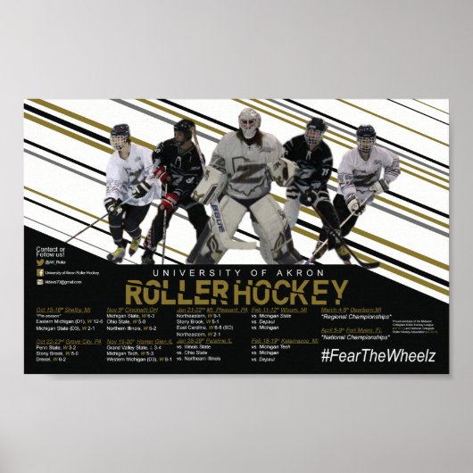 Akron Roller Hockey Schedule Poster (Voorkant)