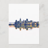 Akron Skyline Feestdagenkaart (Voorkant)