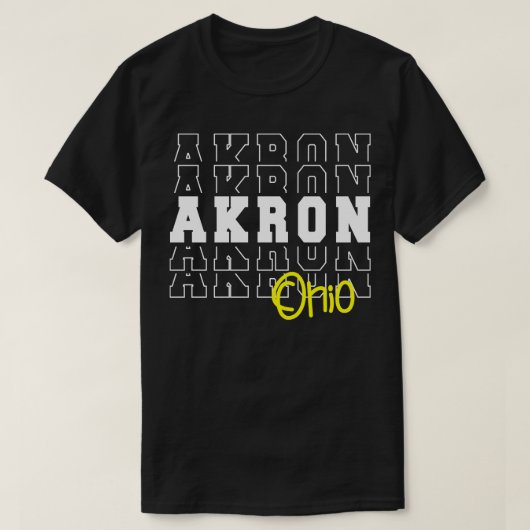 Akron stad Ohio Akron OH T-shirt (Design voorkant)