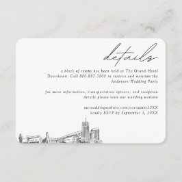 Akron Wedding Hotel Kamer Blok Details Informatiekaartje