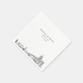 Akron Wedding Minimalistisch papier Servet (Hoek)