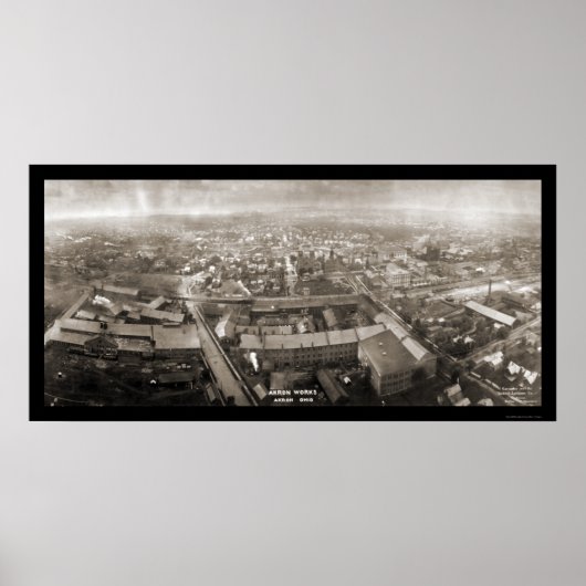 Akron Works Ohio Foto 1907 Poster (Voorkant)
