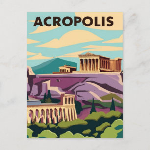 Akropolis Athene, Griekenland Briefkaart