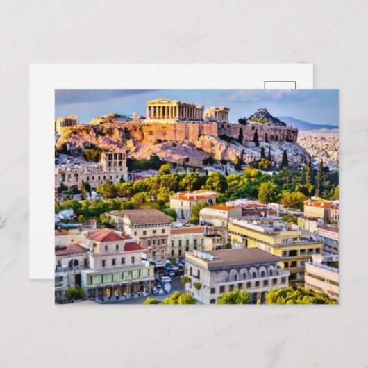 Akropolis Athene, Griekenland Briefkaart (Voorkant / Achterkant)