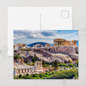 Akropolis Athene, Griekenland Briefkaart (Voorkant / Achterkant)