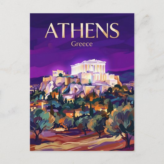 Akropolis Griekenland Briefkaart (Voorkant)