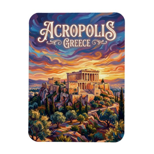 Akropolis Griekenland Magneet (Verticaal)