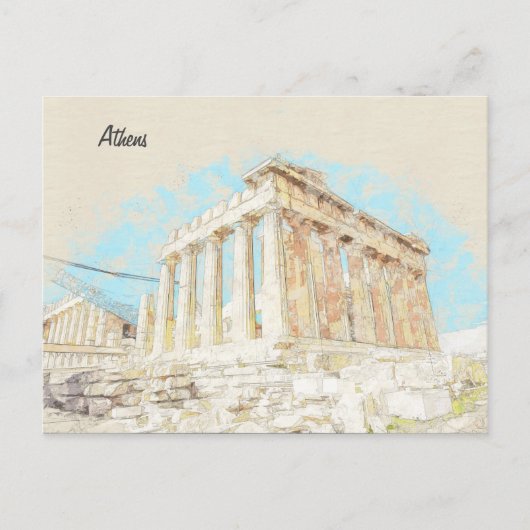 Akropolis in Athene, Griekenland Briefkaart (Voorkant)