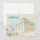 Akropolis in Athene, Griekenland Briefkaart (Voorkant / Achterkant)