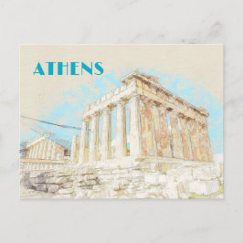 Akropolis in Athene, Griekenland Briefkaart