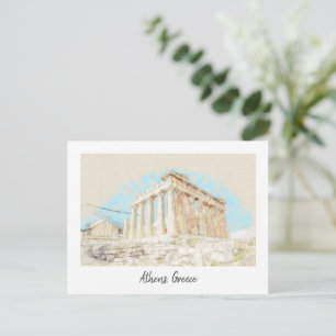 Akropolis in Athene, Griekenland Briefkaart