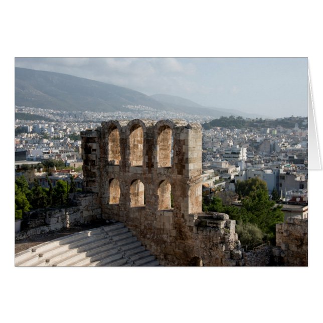 Akropolis Oude ruïnes met uitzicht op Athene (Voorkant Horizontaal)
