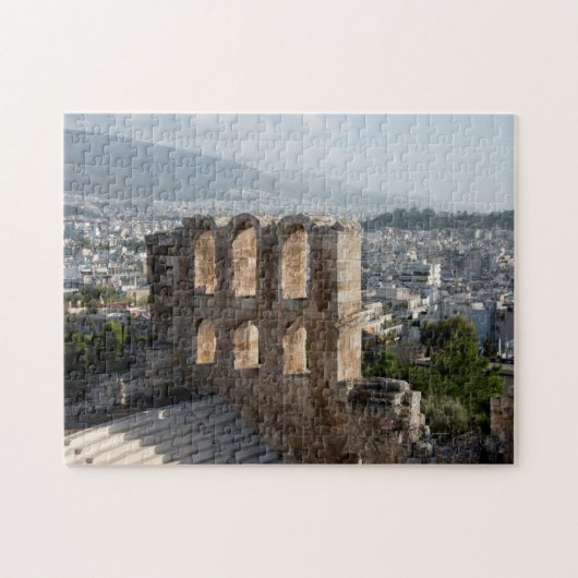 Akropolis Oude ruïnes met uitzicht op Athene Legpuzzel (Horizontaal)