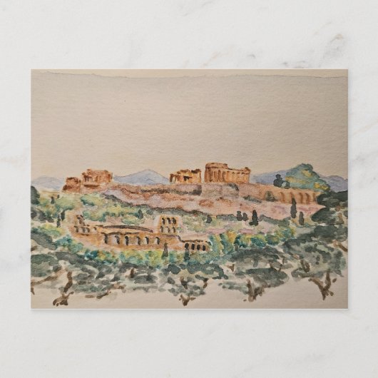 Akropolis van Athene Ansichtkaart Briefkaart (Voorkant)
