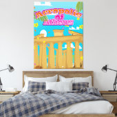 Akropolis van Athene Griekenland reisposter. Canvas Afdruk (Insitu (Slaapkamer))