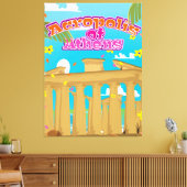 Akropolis van Athene Griekenland reisposter. Canvas Afdruk (Insitu (Woonkamer))