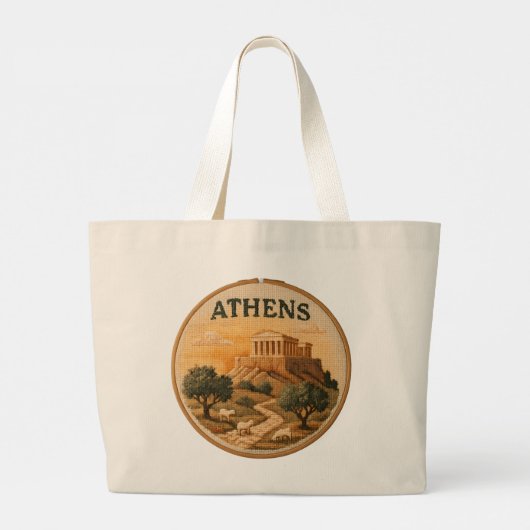 Akropolis van Parthenon Grote Tote Bag (Achterkant)