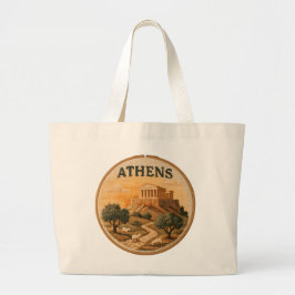 Akropolis van Parthenon Grote Tote Bag