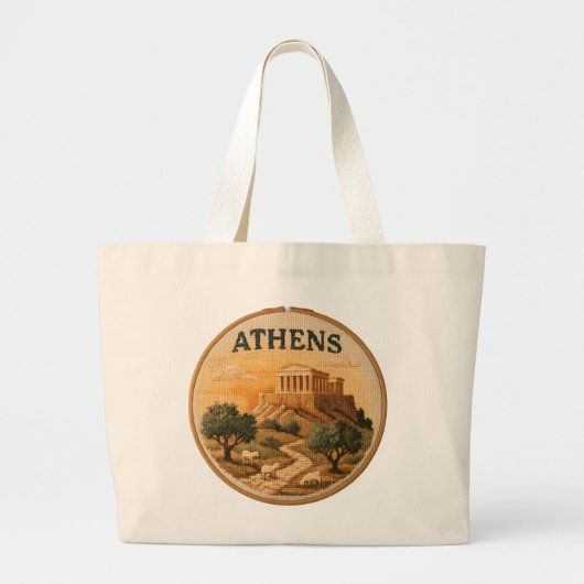 Akropolis van Parthenon Grote Tote Bag (Voorkant)