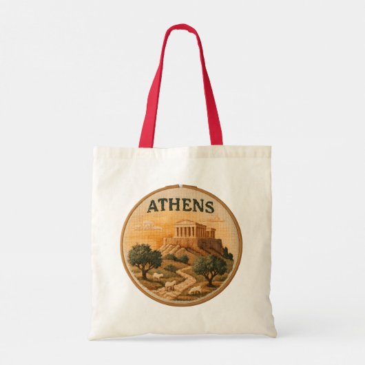 Akropolis van Parthenon Tote Bag (Achterkant)