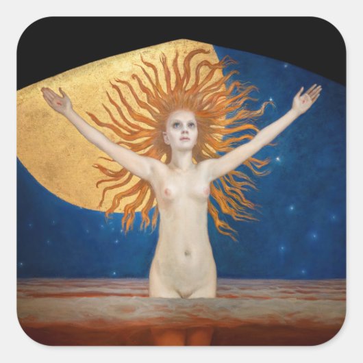 Akseli Gallen-Kallela - Ad Astra Vierkante Sticker (Voorkant)