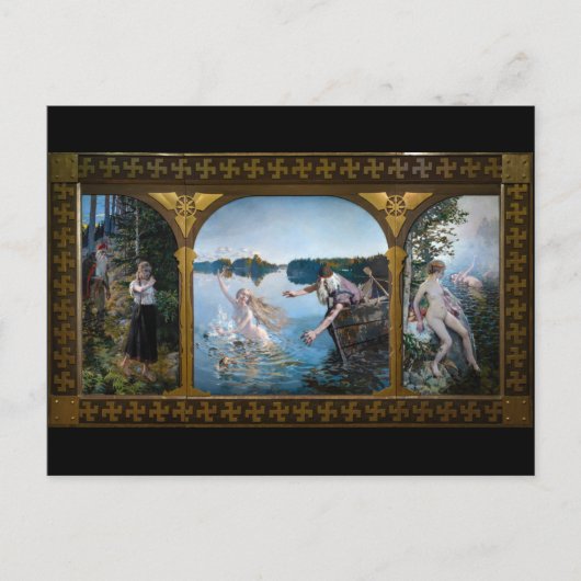 Akseli Gallen-Kallela - Aino Triptiek Briefkaart (Voorkant)