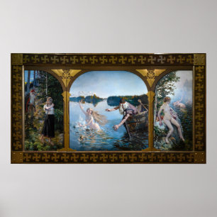 Akseli Gallen-Kallela - Aino Triptiek Poster