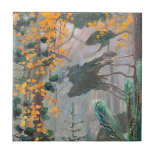 Akseli Gallen-Kallela - Autumn Forest Tegeltje