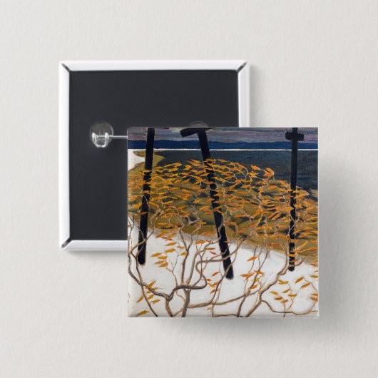 Akseli Gallen-Kallela - Autumn Vierkante Button 5,1 Cm (Voorkant /achterkant)