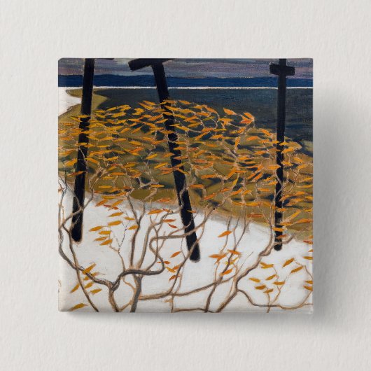 Akseli Gallen-Kallela - Autumn Vierkante Button 5,1 Cm (Voorkant)