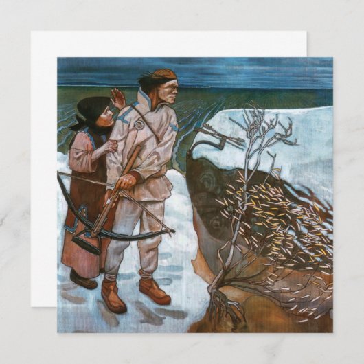 Akseli Gallen-Kallela - Belastingen van Joukahaine Bedankkaart (Voorkant / Achterkant)