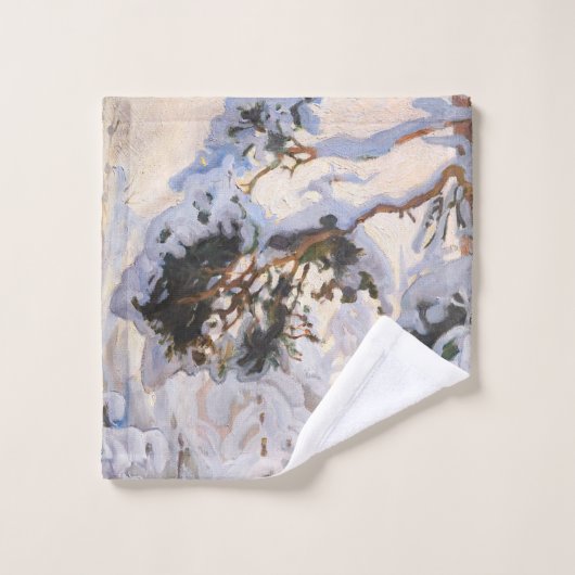 Akseli Gallen-Kallela - Bos in de winter Bad Handdoek (Wasdoekje)