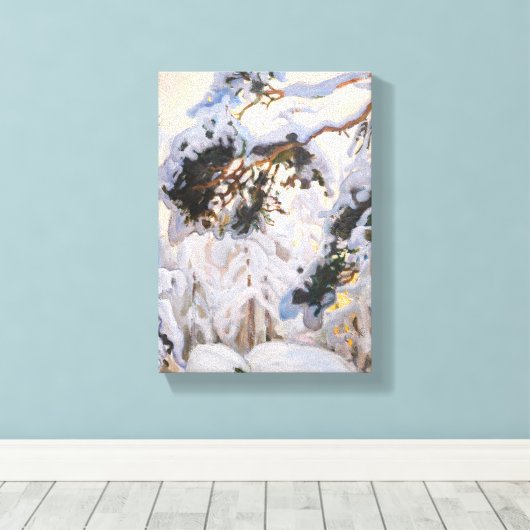 Akseli Gallen-Kallela - Bos in de winter Canvas Afdruk (Insitu (Houten vloer))