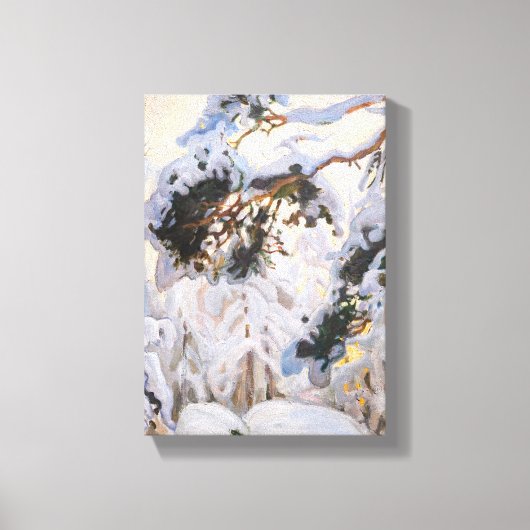 Akseli Gallen-Kallela - Bos in de winter Canvas Afdruk (Voorkant)