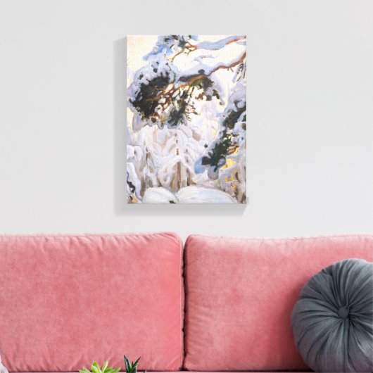 Akseli Gallen-Kallela - Bos in de winter Canvas Afdruk (Insitu (Woonkamer))