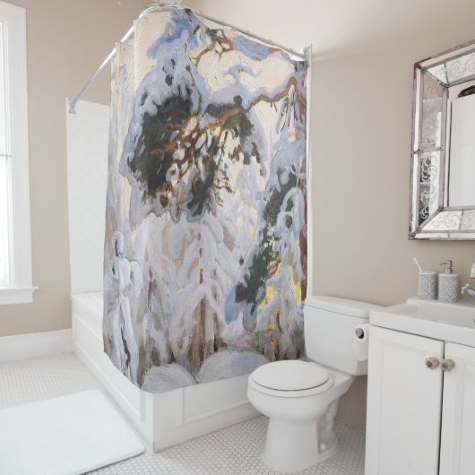 Akseli Gallen-Kallela - Bos in de winter Douchegordijn (In situ)