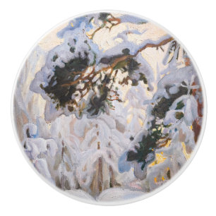 Akseli Gallen-Kallela - Bos in de winter Keramische Knop