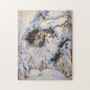Akseli Gallen-Kallela - Bos in de winter Legpuzzel