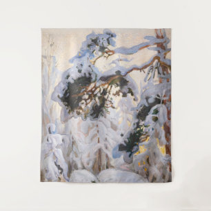 Akseli Gallen-Kallela - Bos in de winter Wandkleed