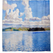 Akseli Gallen-Kallela - Cloud Towers Douchegordijn (Voorkant)