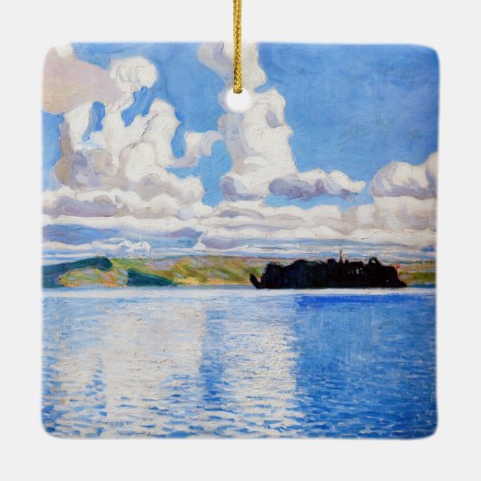 Akseli Gallen-Kallela - Cloud Towers Keramisch Ornament (Achterkant)