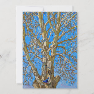 Akseli Gallen-Kallela - Crack Willow en Blue Bird Bedankkaart