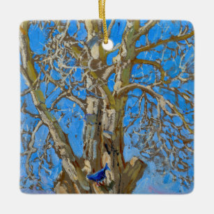 Akseli Gallen-Kallela - Crack Willow en Blue Bird Keramisch Ornament