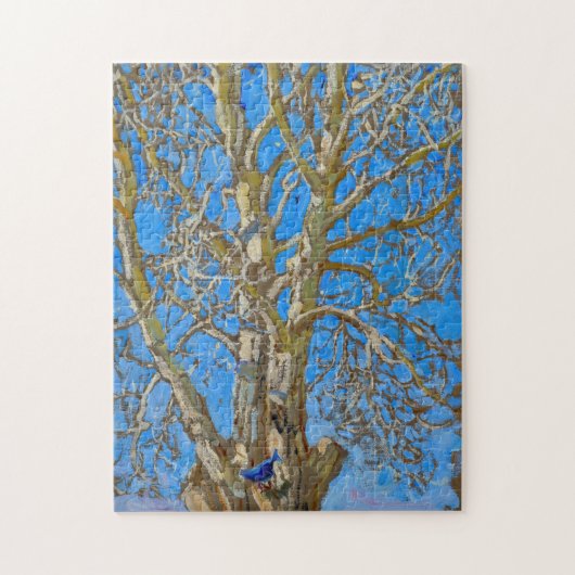 Akseli Gallen-Kallela - Crack Willow en Blue Bird Legpuzzel (Verticaal)