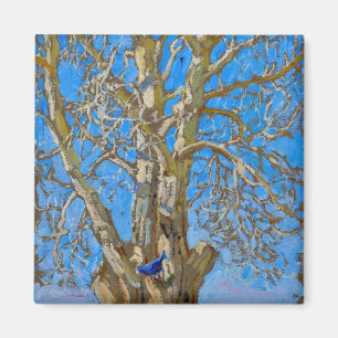 Akseli Gallen-Kallela - Crack Willow en Blue Bird Magneet